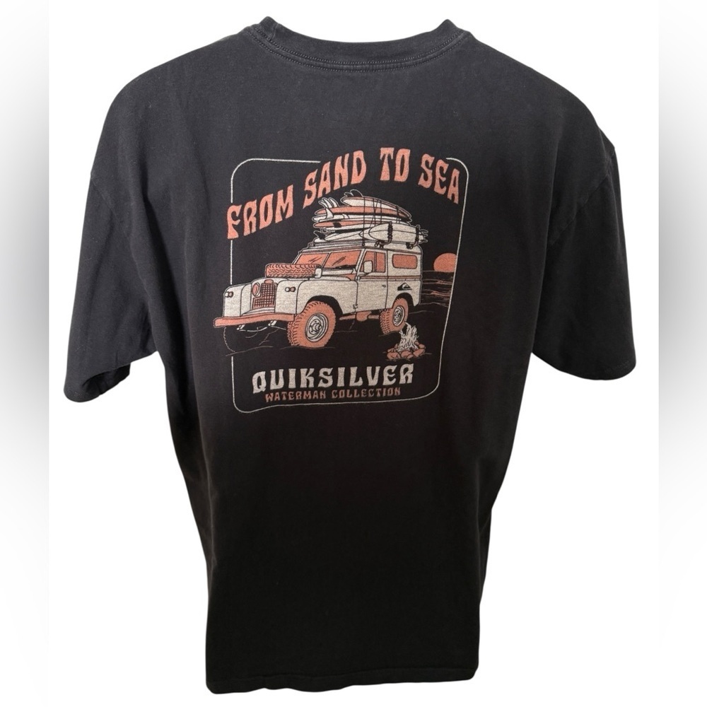 Quiksilver Waterman Collection “From Sand to Sea” Surf Tee Shirt Men L Large